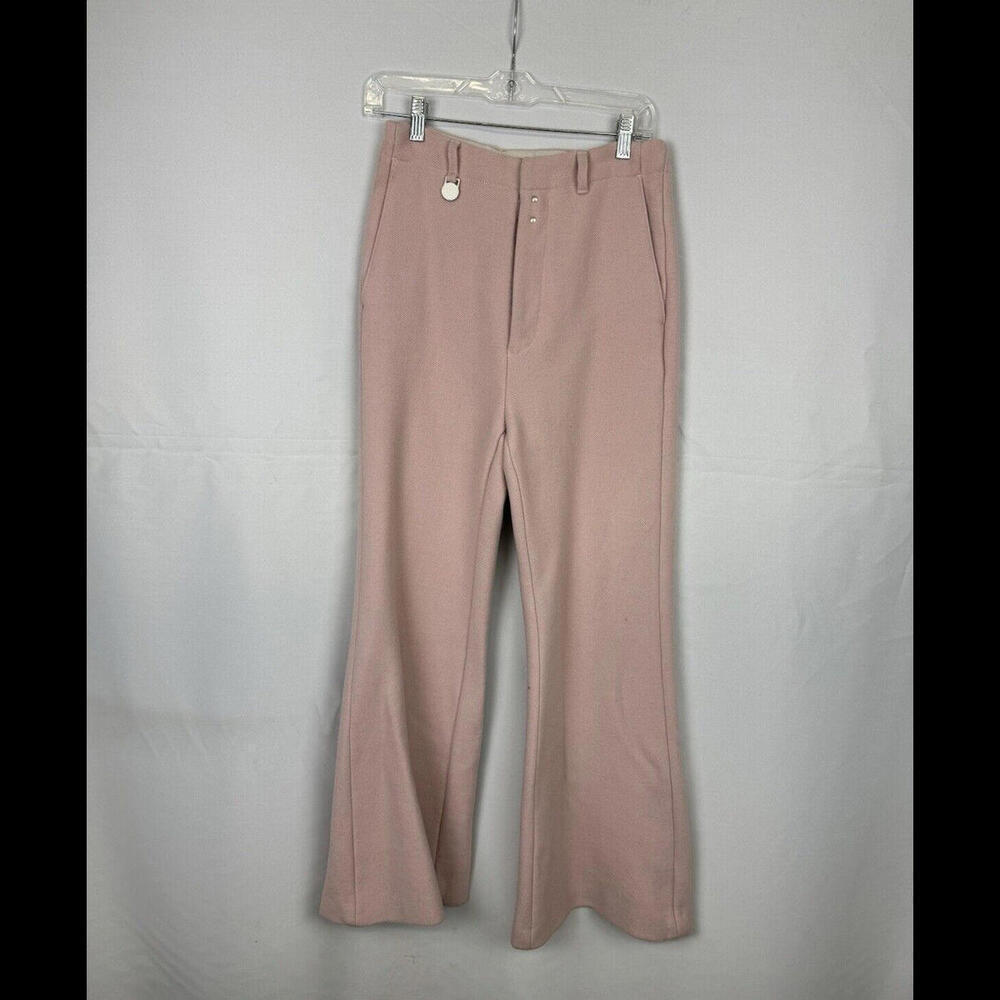 MM6 Maison Margiela Flared Suit Trousers Wool Pink Size 40 IT, 27x29